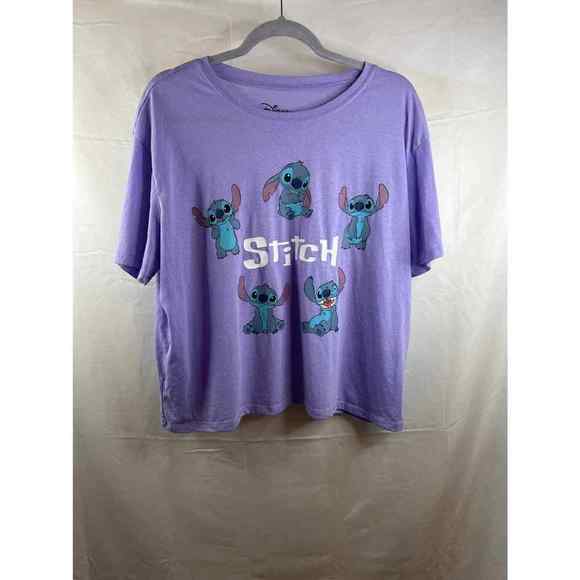 Disney Other - Disney Stitch Purple Juniors T-Shirt Size XXL